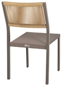 ΚΑΡΕΚΛΑ ΑΛΟΥΜΙΝΙΟΥ ΣΑΜΠΑΝΙ ΜΕ RATTAN &amp; TEXTLINE HM5921.03 46x55,5x83 εκ.