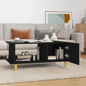 vidaXL Τραπεζάκι Σαλονιού Μαύρο 90x50x40 εκ. Επεξεργασμένο Ξύλο
