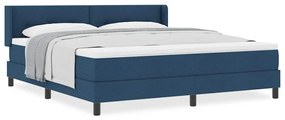 vidaXL Κρεβάτι box spring με στρώμα με στρώμα Μπλε 180 x 200 cm