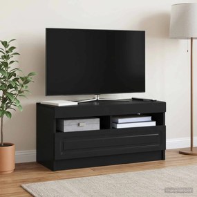 vidaXL Ντουλάπα LED Τηλεόρασης Μαύρο Επεξεργασμένο Ξύλο