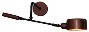 Φωτιστικό Τοίχου - Απλίκα HL-3538-1 S 77-3886 Wade Old Copper & Black Homelighting Metal