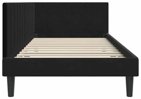 vidaXL Κρεβάτι Γωνίας με κεφαλάρι Μαύρο 90 x 200 cm Βελούδο