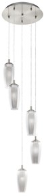 Φωτιστικό Οροφής Led Farsala 96345 Black-Clear Eglo Metal, Glass