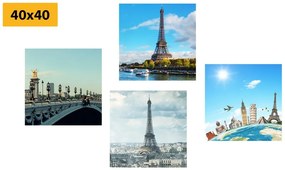 Σετ εικόνων άποψη του Πύργου του Άιφελ στο Παρίσι