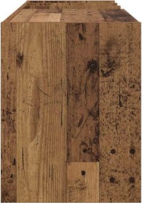 vidaXL Ντουλάπι δίσκων βινυλίου με ράφι Παλιό ξύλο 78,5 x 35 x 45 εκ