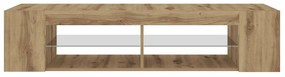 vidaXL Έπιπλο Τηλεόρασης με LED Αρτισιανή Δρυς 135x39x30 εκ Επεξ.Ξύλο