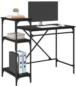 vidaXL Γραφείο Μαύρη Οξυά 105 x 50 x 90 cm Επεξεργασμένο ξύλο