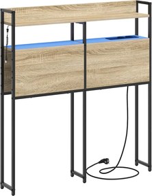 vidaXL Κεφαλάρι Αποθήκης με ράφι Sonoma Δρυς 80 cm Επεξεργασμένο ξύλο