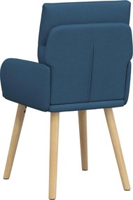 vidaXL Καρέκλες φαγητού 2 pcs Ύφασμα Μπλε 60 x 56 x 96 εκ
