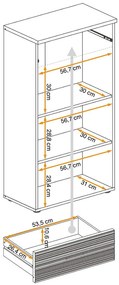 Swap XIX Σύνθεση Καφέ δρυς 280x180x40