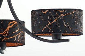 Κρεμαστό Πολύφωτο Arthur Φ65cm Μαύρο