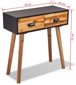 vidaXL Τραπέζι Κονσόλα 70 x 30 x 75 εκ. από Μασίφ Ξύλο Ακακίας
