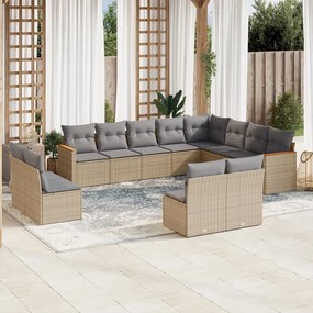 vidaXL Patio Sofa Set 13-θέσια Μικτό μπεζ