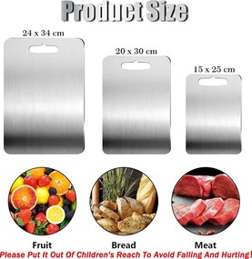 Cutting Board Set (3 Pieces) 3PASCEL Silver