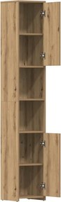 vidaXL Στήλη Μπάνιου Τεχνίτης Δρυς 30x30x183,5 εκ. Επεξεργασμένο Ξύλο