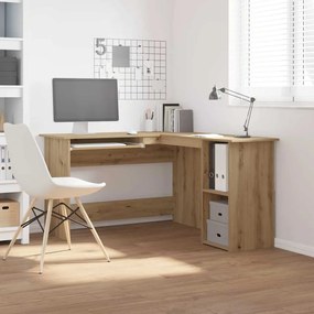 vidaXL Γραφείο Γωνιακό Τεχνίτης Δρυς 120x140x75 εκ Επεξεργασμένο Ξύλο