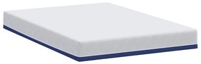 vidaXL Στρώμα Λευκό και Μπλε 160 x 200 cm Pěna