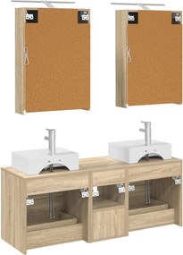 vidaXL Σετ Επίπλων Μπάνιου 5 pcs Sonoma Δρυς