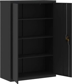 vidaXL Αρχειοθήκη Μαύρη 90 x 40 x 140 εκ. Ατσάλινη