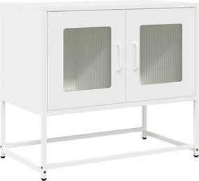 ντουλάπι τηλεόρασης vidaXL Λευκό 68x39x60,5cm από χάλυβα ψυχρής έλασης