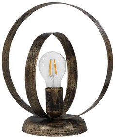 Φωτιστικό Επιτραπέζιο 34-0281 Halka Φ18-25 Ε27 H28XΦ25cm Bronze Heronia Metal