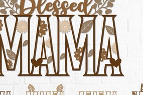 Intra απο ξύλο plywood 3mm-4mm πάχος 3D Layered Blessing Mama - Eps Ai Δίασταση 30x20 cm INTRAFABR-28384180