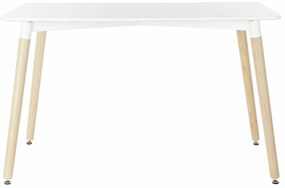 Τραπεζαρία DKD Home Decor Λευκό Σημύδα Ξύλο MDF 120 x 80 x 74 cm