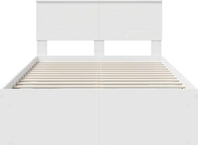 vidaXL Σκελετός Κρεβατιού Λευκό 120 x 200 cm Επεξεργασμένο ξύλο