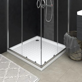 vidaXL Βάση Ντουζιέρας με Σχέδιο Τάπας Λευκή 80 x 80 x 4 εκ. από ABS