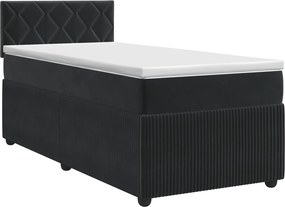 vidaXL Κρεβάτι box spring με στρώμα Μαύρο 80 x 200 cm Βελούδο