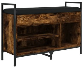 vidaXL Παπουτσοθήκη Καπνιστή Δρυς 85,5x32x57,5 εκ. Επεξεργασμένο Ξύλο