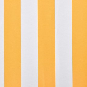vidaXL Ανταλλακτικό Ύφασμα Τέντας Κίτρινο και Λευκό 280x245 εκ. Πολυεστέρας