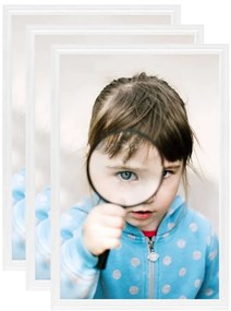 vidaXL Κορνίζες Κολάζ Τοίχου 3 τεμ. Λευκές 21 x 29,7 εκ. MDF