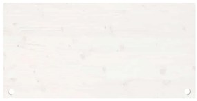 vidaXL Επιφάνεια Γραφείου Λευκή 110x60x2,5 εκ. από Μασίφ Ξύλο Πεύκου