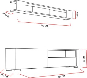 TV Unit Arya - White, Cordoba White
Cordoba