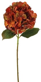 Τεχνητό Λουλούδι Ορτανσία 00-00-18745-1 60cm Dark Orange Marhome Συνθετικό Υλικό
