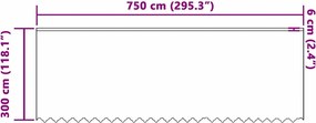 vidaXL Κουρτίνα Δαντέλας με κουρτίνες Λευκό 300 x 750 cm Πολυεστέρας