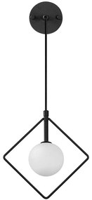 Φωτιστικό Τοίχου - Απλίκα Geometri 942FLG2104 24x15x40/117cm G9 10W Black Opviq