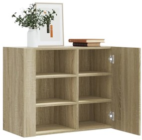 vidaXL Ντουλάπι Τοίχου Sonoma Δρυς 75x35x60 εκ. Επεξεργασμένο Ξύλο