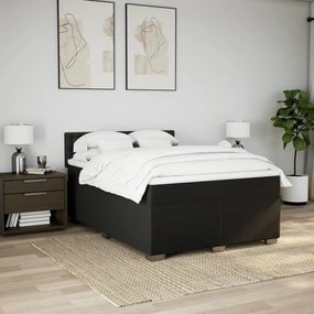 ΚΡΕΒΑΤΙ BOXSPRING ΜΕ ΣΤΡΩΜΑ ΜΑΥΡΟ 140X200 ΕΚ. ΥΦΑΣΜΑΤΙΝΟ 3288227