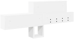 vidaXL Τοίχου Κρεμάστρα Λευκό 100 x 12 x 43.5 εκ Επεξεργασμένο ξύλο