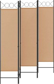 vidaXL 5-Panel Διχοτόμος Μπεζ 200 x 180 cm Ύφασμα
