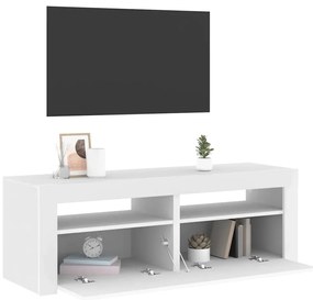 vidaXL Έπιπλο Τηλεόρασης με LED Λευκό 120x35x40 εκ.