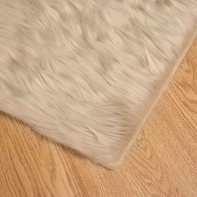 vidaXL Χαλί από τεχνητό πρόβειο δέρμα TAFALLA Μπεζ 140 x 200 cm