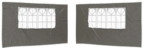 vidaXL Πλευρική Σκηνής Πάρτι 2 pcs 400 x 195 εκ. Ανθρακί