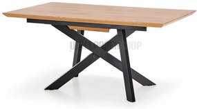 Cap Ανοιγόμενη Τραπεζαρία Μελί / Μαύρο 160-200x90x76