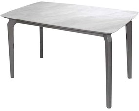 Τραπέζι Dalin Ε796,3 130x80x74cm Marble White-Grey Wood,Technomarble
