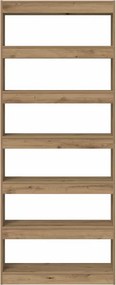 vidaXL Βιβλιοθήκη 6 επιπέδων 80 x 30 x 198 εκ Επεξεργασμένο ξύλο