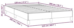 Πλαίσιο Κρεβατιού Καπουτσίνο 120x200 εκ. από Συνθετικό Δέρμα - Καφέ