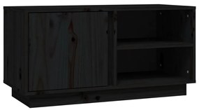 vidaXL Έπιπλο Τηλεόρασης Μαύρο 80x35x40,5 εκ. από Μασίφ Ξύλο Πεύκου